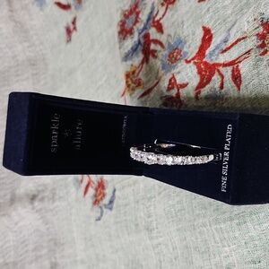 Sparkle Allure Silver Plated Cubic Zirconia Bracelet New In Box